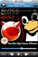 FLOSS Weekly podcast on RSS Player on iPhone