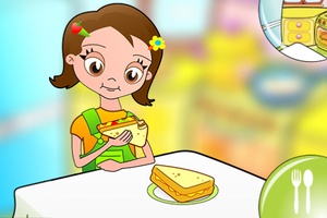 Little Cook on iPhone - about to test the sandwich Kaylyn made