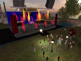 Guns and Roses Live Concert in Hyde Park in Second Life