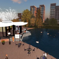 Sitting and relaxing in Hyde Park, London in Second Life... having coffee and watching the ducks