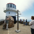Wide angle view of old lighthouse at Cape Point