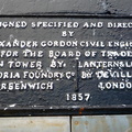 Plaque on lighthouse