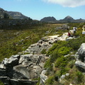 View of old cableway on Table Mountain above Camps Bay