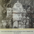 Closeup view of entrance portal of the Woodhead Tunnel at Slangolie Gorge