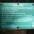 Warning sign at start of Skeleton Gorge