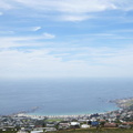 Closer view of busy Camps Bay beach