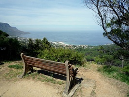 Bench with a stunning view along the Pipe Track