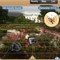 Layar app for iPhone showing Flickr photos taken nearby