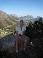 Danie at the lunch stop with Hout Bay in the background