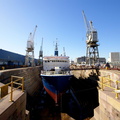 Ship in drydock