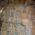"Herrie" carved on rock at Meiringspoort by CJ Langenhoven