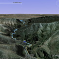 Google Earth view of our route through Meiringspoort Pass