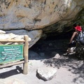 Chantel peering into Boomslang Cave