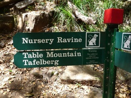 Sign pointing to Nursery Ravine