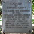 Plaque at entrance to park in Pinelands