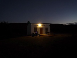 Slow shutter photo of the cottage