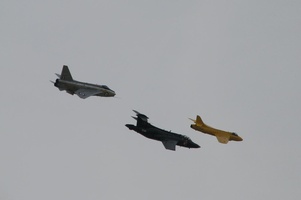 World's only flying formation with Lightning and Buccaneer