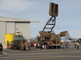 Vehicles on display at Air Show