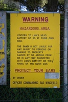 Sign at Entrance to Lion Battery on Signal Hill