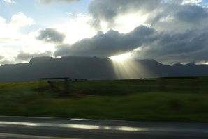 Sunshine on the way back to Cape Town