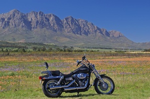 My bike on road between Bain's Kloof and Ceres