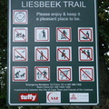 Sign at start of Liesbeeck Trail