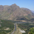 View of new road into Huguenot Toll Tunnel, South Africa