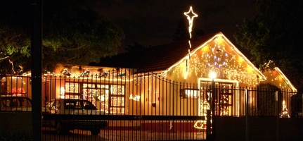 Christmas Lights on private house in Pinelands, Cape Town