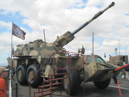 G6-45 155mm Self-Propelled Gun Howitzer at Ysterplaat Airshow, Cape Town