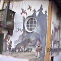 Story of Red Riding Hood on walls of house, Oberammergau