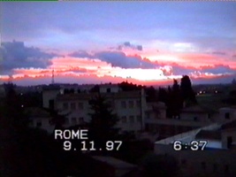 Spectacular sunset in Rome