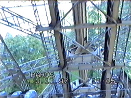 Eiffel Tower structure on the way up
