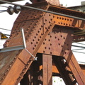 Closeup of railway bridge