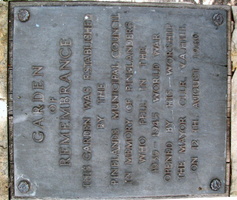 Plaque at North entrance to Pinelands Park