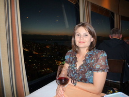 Chantel in the revolving restaurant at the top of The Ritz Hotel