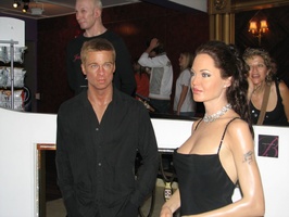 Brad Pitt and Angelina Jolie together at Madame Tussauds
