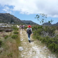 Walking along route of old railway used to build reservoirs on Table Mountain