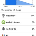 TicWatch Pro battery at end of first evening in Mixed mode