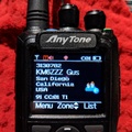 Anytone AT-D878UV radio listening to a DMR transmission on Talk Group 91