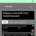 Wekan Mobile Web - Quickly Adding a new Task/Card within a Cloumn/List