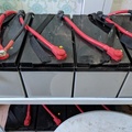 Eight Ritar 100Ah lead carbon batteries