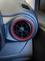 Red trim around air vent
